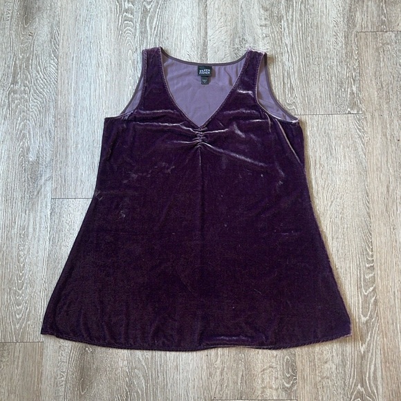 EILEEN FISHER Velvet Tank Top Purple Silk Blend Womens Size Small - Picture 1 of 6